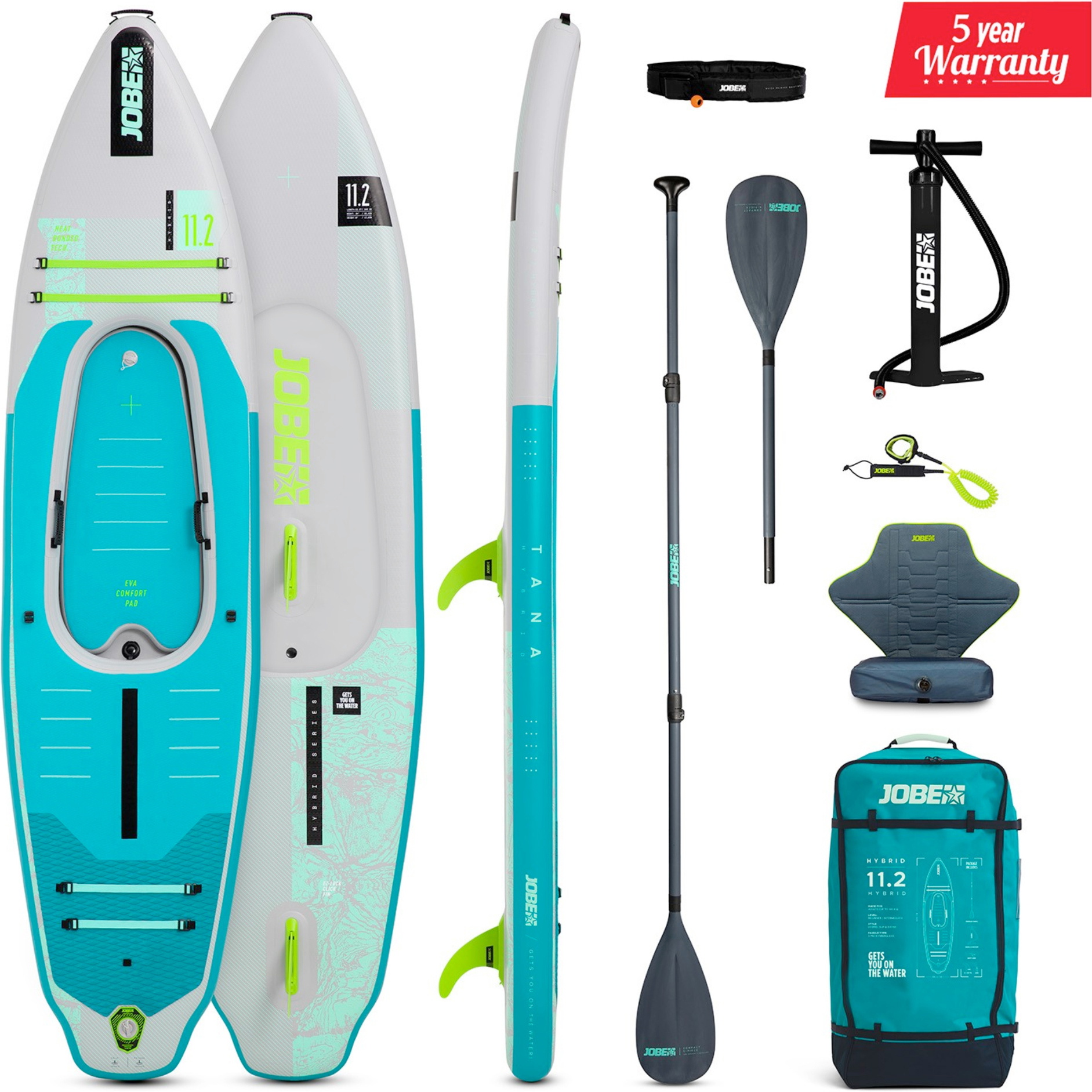 2026 Jobe Aero Tana Hybrid Sup Premium Board 11.2 Paket 486426001  Weiß / Blue